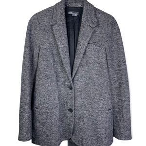 Vince Herringbone Print Wool Blazer Jacket Sz 8